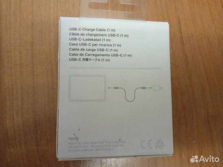 Кабель usb type c apple original (1 m)