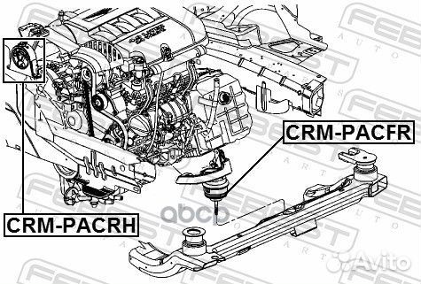 Подушка двигателя chrysler pacifica -08 прав. C