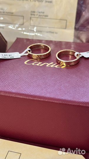 Золотое кольцо Cartier love 585 пробы