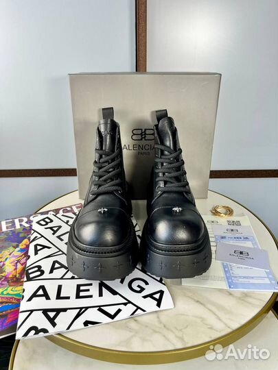 Ботинки Из Кожи Balenciaga Размеры 36-40