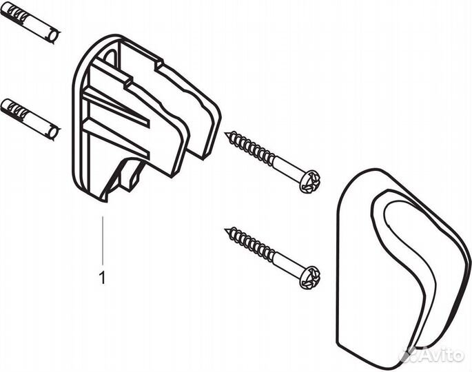 Держатель для душевой лейки hansgrohe 28321