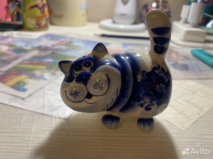 Кошка гжель