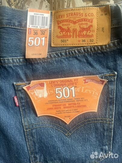 Мужские джинсы levi's 501 w36