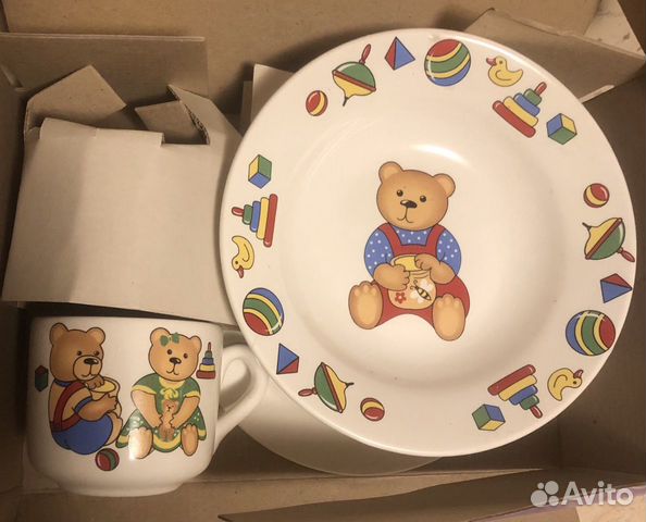 Новый набор столовой посуды для детей
