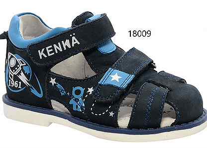 Новые сандалии kenka 24размер, цвет синий, кожа