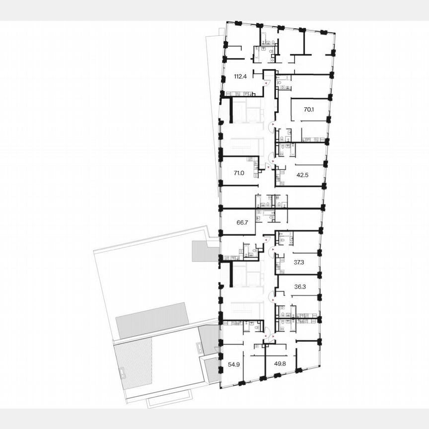 2-к. квартира, 66,7 м², 6/18 эт.