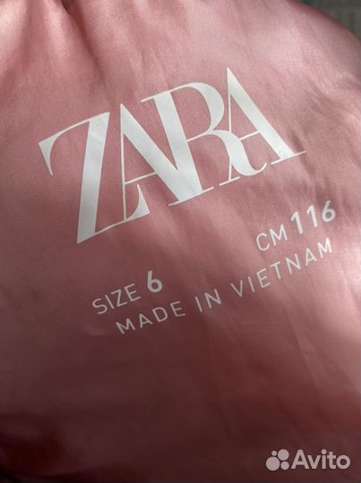 Пуховик для девочки zara 116