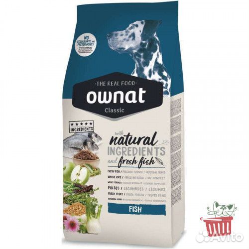 Сухой корм для собак Ownat fish 4 кг
