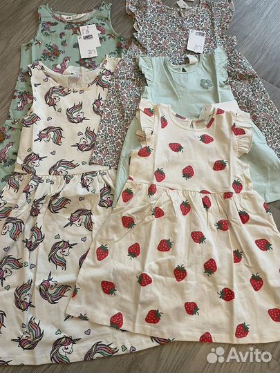 Платье для девочки hm 80,86,98,104,110,134