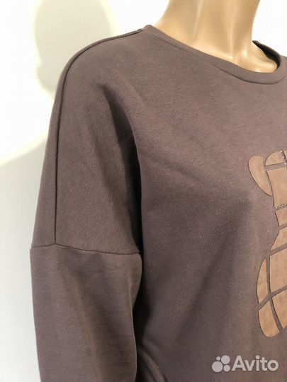 Толстовка коричневая с мишкой