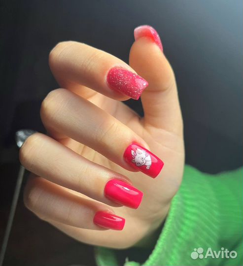 Маникюр наращивание ногтей