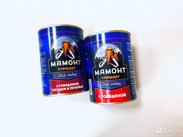 Консервы для собак, Мамонт, 970 гр