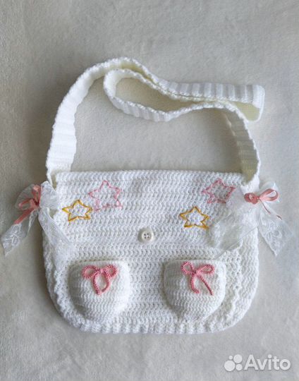 Вязаная сумка ручной работы