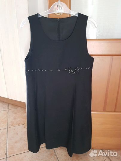 Школьный пиджак, сарафан, юбка черный 152/80