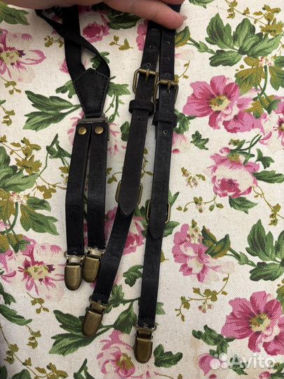 Подтяжки кожаные
