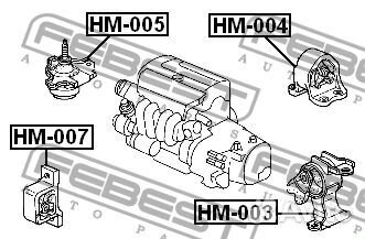 Febest HM-003 Подушка коробки передач