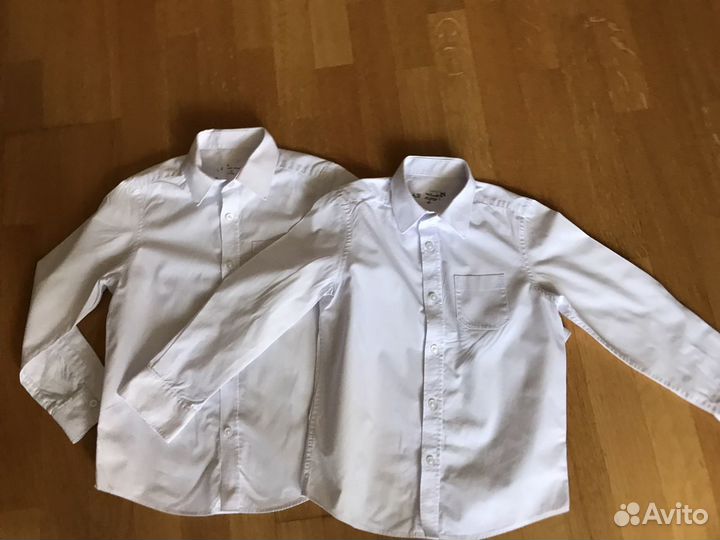 Комплект 2 школьных рубашек marks&spencer 6 лет