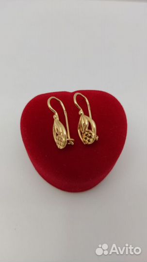Е.Ц. Серьги советские, золото 583 (id 74530)