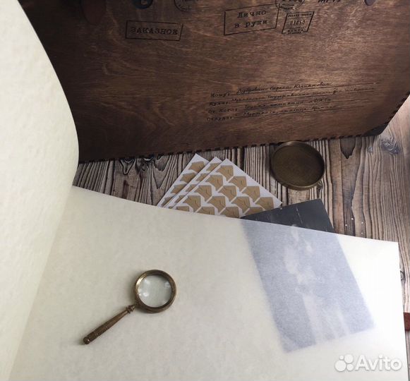 Фотоальбом кожаный на морскую тематику