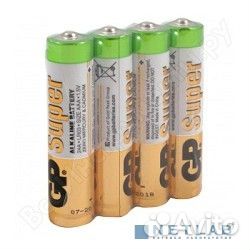 GP Super Alkaline 24ARS (в спайке) LR03, 4 шт AAA