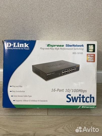 Коммутатор свитч D-link DES 1016D