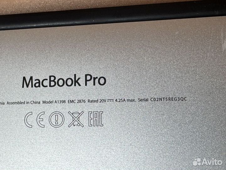 Macbook pro 15 2014 Retina супер состояние экрана