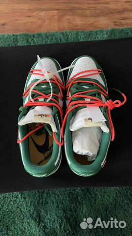 Nike Dunk Low x Off White Pine Green