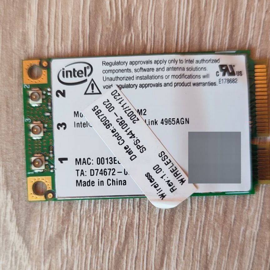 [441082-002] 2.4 Ghz Wi-Fi Модуль Intel Для Ноутбука 441082-002