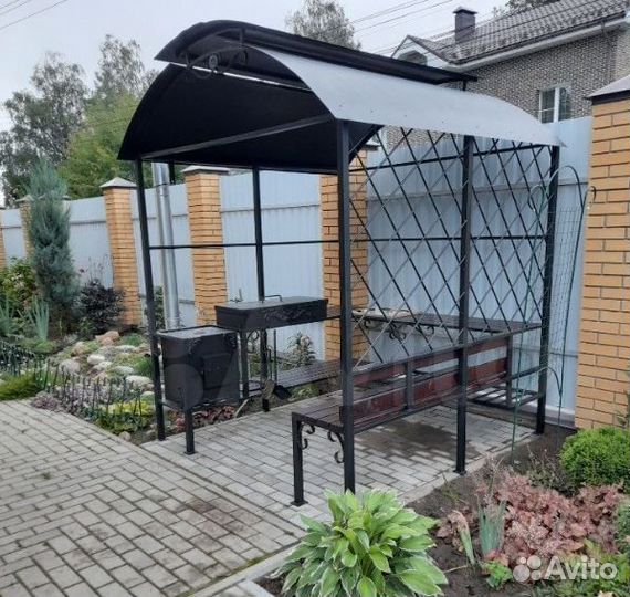 Кованые мангалы с крышей