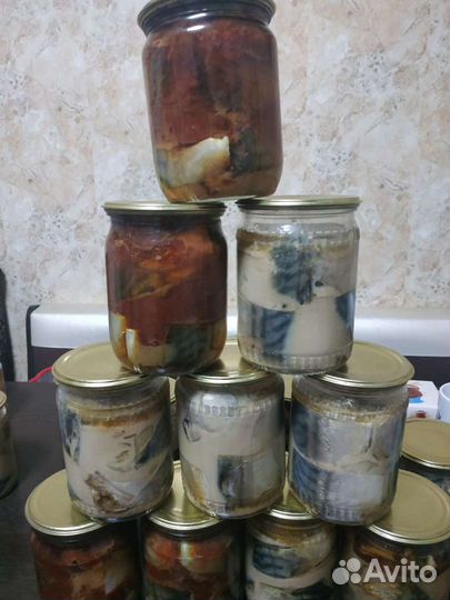 Консервы. Скумбрия. Курица. Горбуша. Свинина
