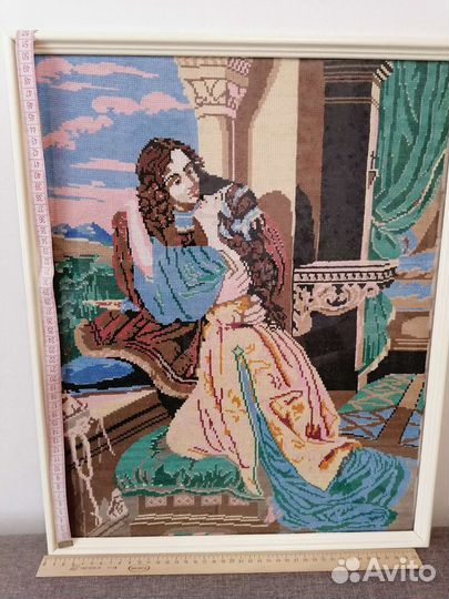 Картина Единорог, Вышивка