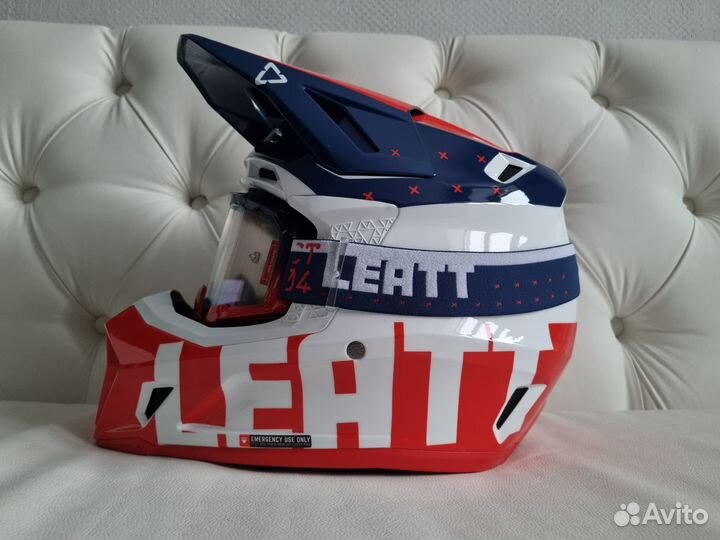 Шлем Leatt 7.5 KIT Enduro royal + очки Velocity4.5