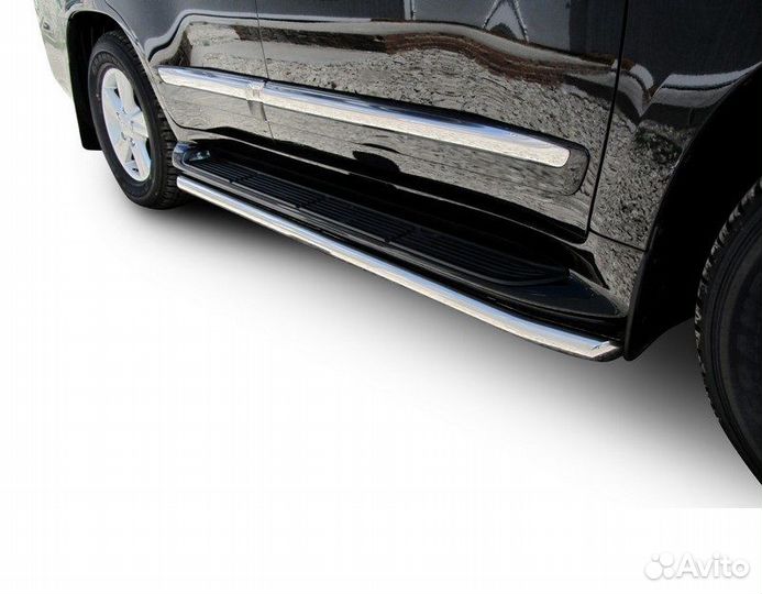 Защита штатного порога Lexus LX-570 (2012)