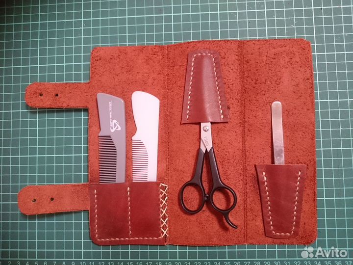Парикмахерский кожаный чехол