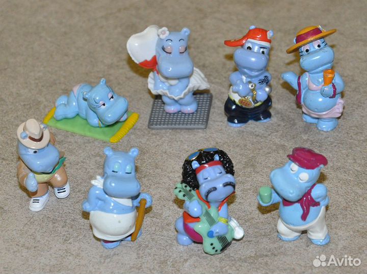 Игрушки Киндер из 90х Бегемотики