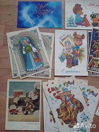 Новогодние открытки СССР
