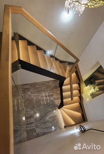 Лестница на металлокаркасе