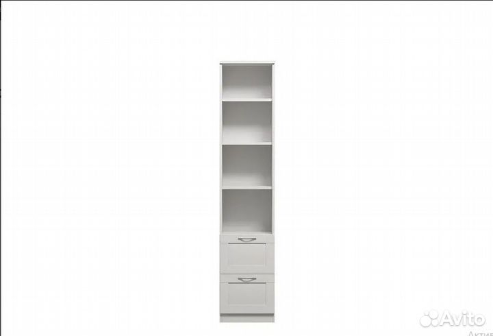 Стеллаж Сириус (Бримнэс) с 2 ящиками 39х190 белый