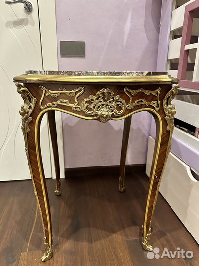 Столик интерьерный мрамор бронза 2 шт