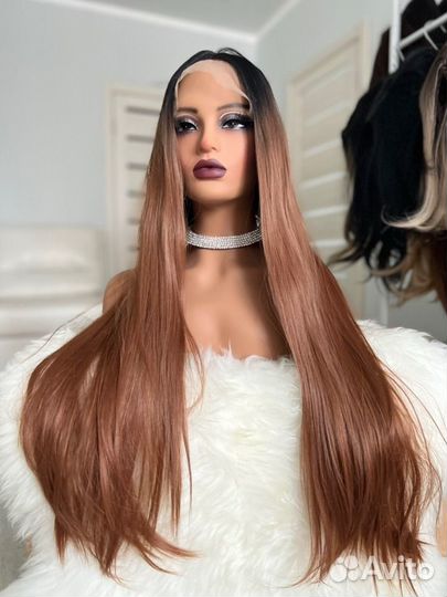 Парик русый прямой 100см