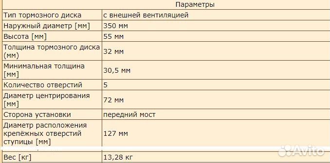 Передние тормозные диски WK2 Jeep 68035 012AB