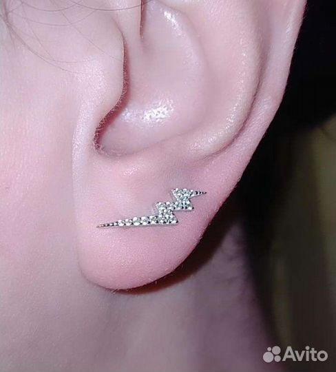Серебряные серьги каффы