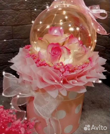 Букет светильник из гипсофила