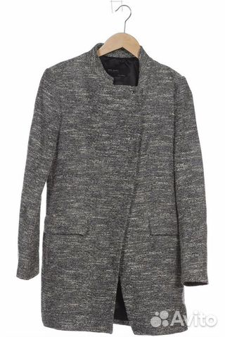 Zara пальто пиджак твид s 42