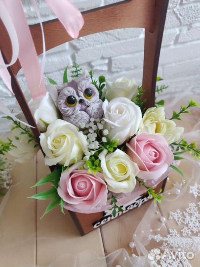 Букет из мыльных роз