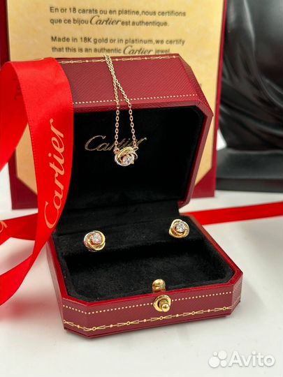 Cartier кулон и серьги