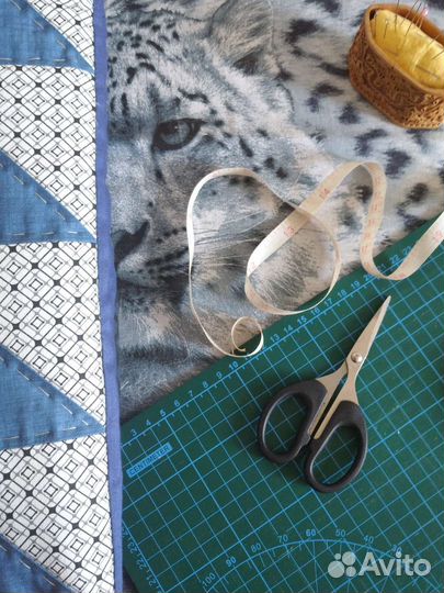 Ткань купон с изображением тигра хлопок бязь