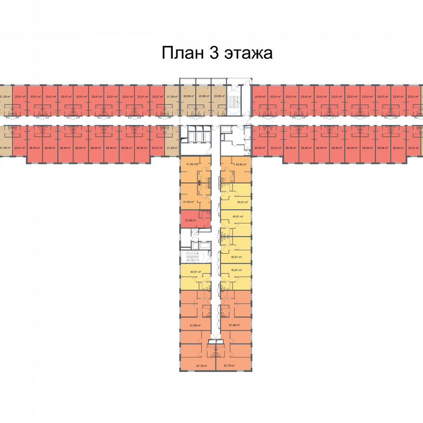 Апартаменты-студия, 21,9 м², 3/24 эт.