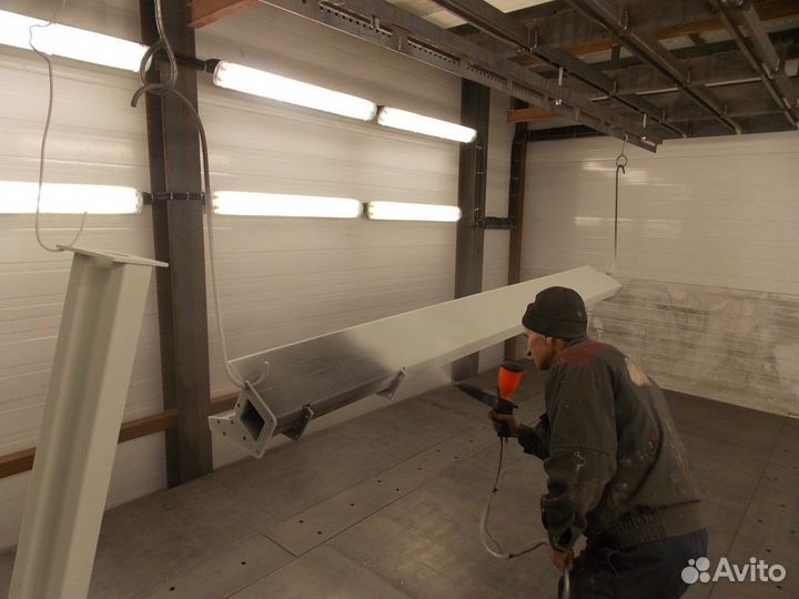 Обитаемая камера напыления порошковой краски