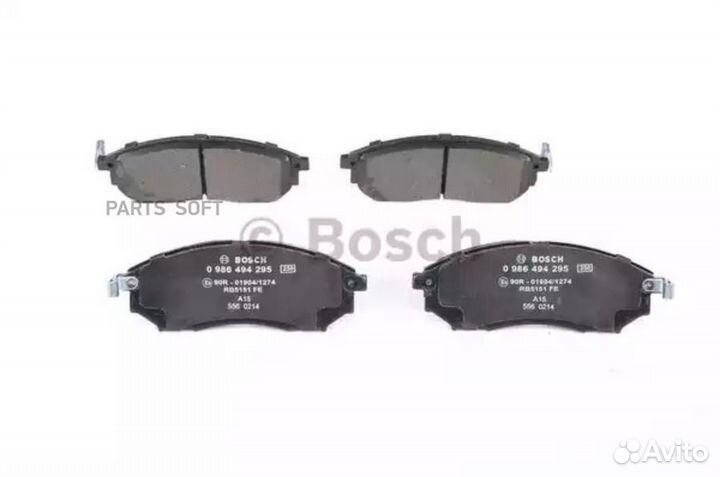 Bosch 0986494295 дисковые колодки передние